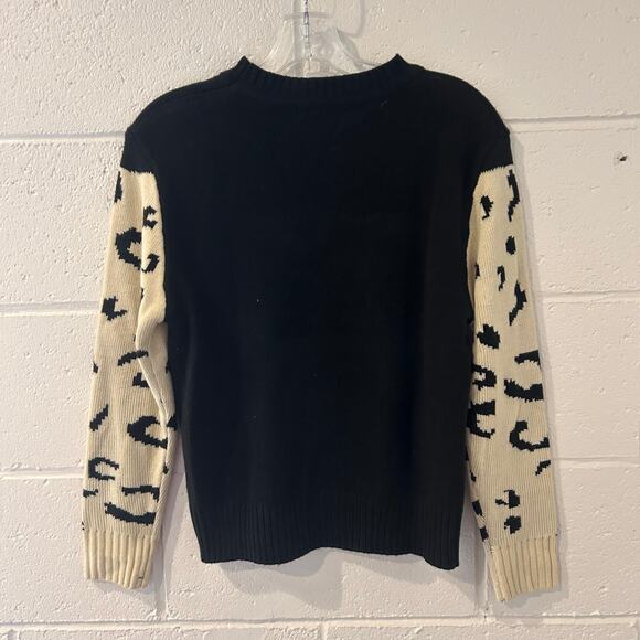 Leopard Graphic Sweater Animal Print Size Small - Picture 2 of 4